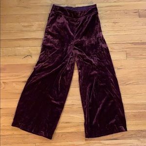 Madewell Velvet Huston Pull-On Crop Pants // Small